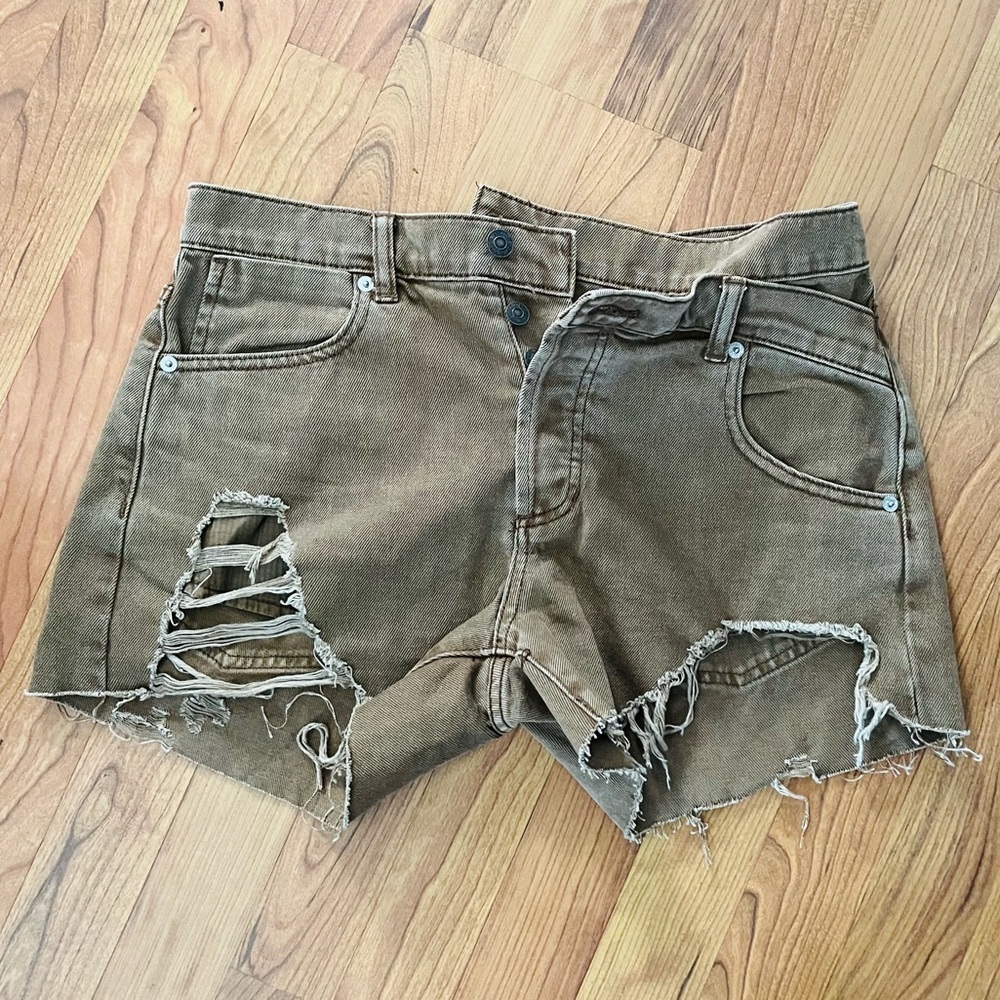 Free People boho cut‎ off Distressed Jean Shorts